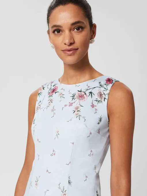 Best Sale Hobbs Fiona Floral Shift Dress Pale Blue Multi