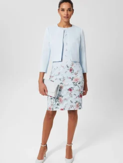 Best Sale Hobbs Fiona Floral Shift Dress Pale Blue Multi