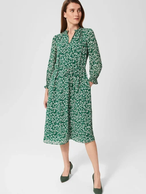 Clearance Hobbs Flora Dress Green Multi
