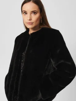 Best Hobbs Florence Fur Coat Black