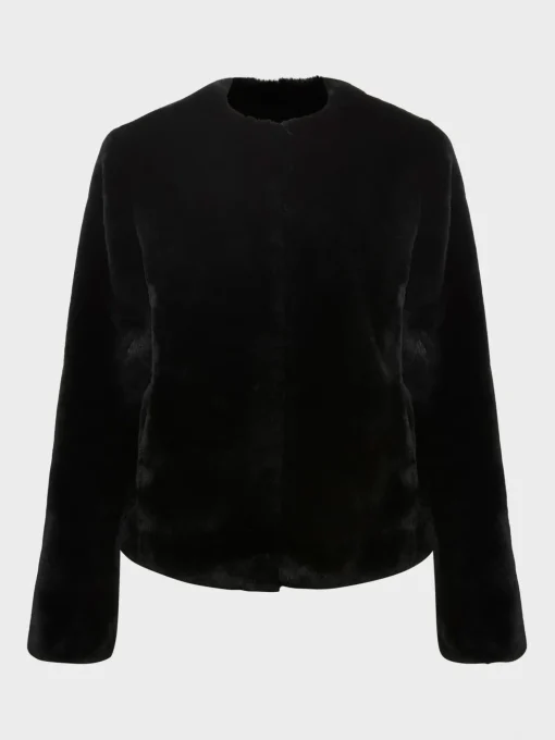 Best Hobbs Florence Fur Coat Black