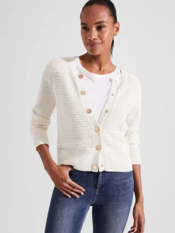Best Sale Hobbs Florentina Cotton Cardigan Ivory