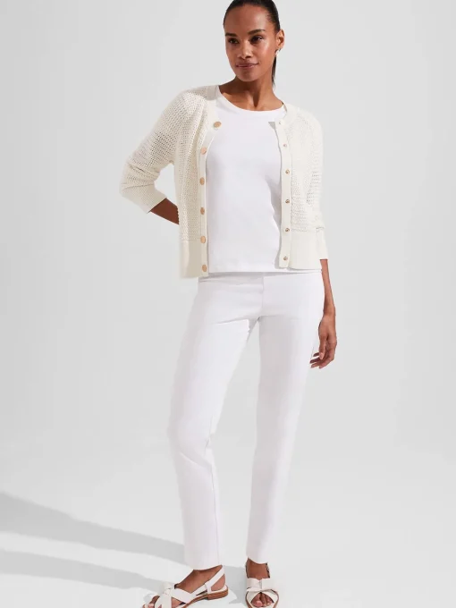 Best Sale Hobbs Florentina Cotton Cardigan Ivory