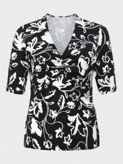 Shop Hobbs Frankie Printed Top Black Ivory