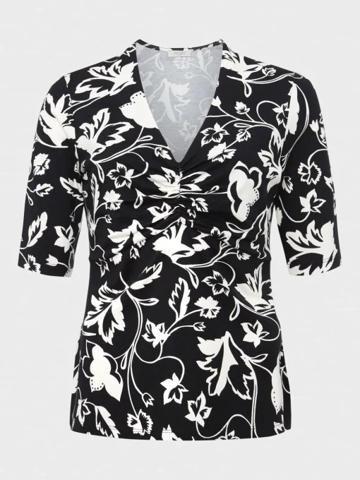 Shop Hobbs Frankie Printed Top Black Ivory
