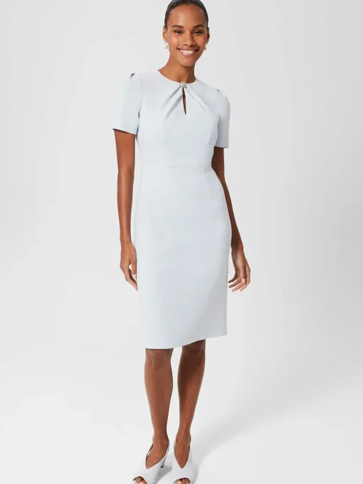 Shop Hobbs Gabrielle Shift Dress Pale Blue