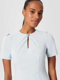 Shop Hobbs Gabrielle Shift Dress Pale Blue
