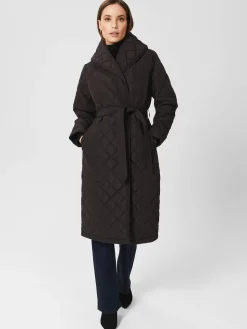 Store Hobbs Gaby Quilted Coat Black