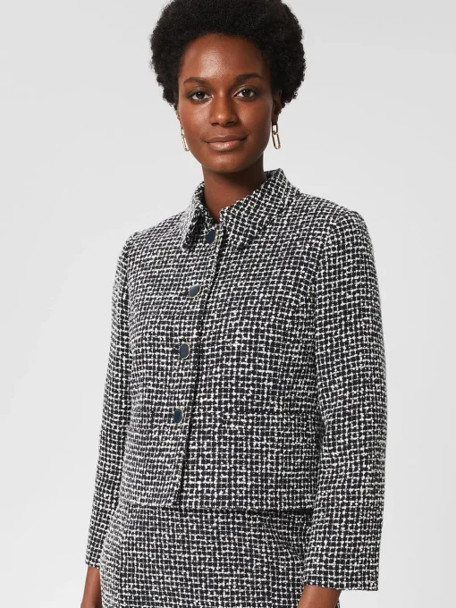 Shop Hobbs Gina Jacket Navy Ivory