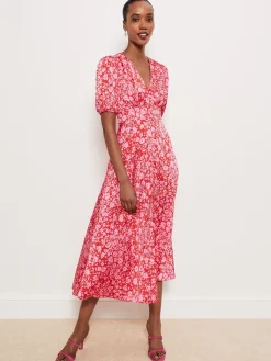 Shop Hobbs Greywell Dress Red Rose Pink