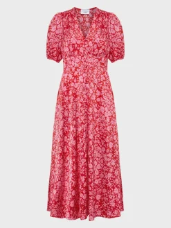 Shop Hobbs Greywell Dress Red Rose Pink