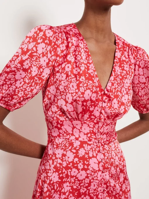 Shop Hobbs Greywell Dress Red Rose Pink