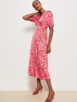 Shop Hobbs Greywell Dress Red Rose Pink