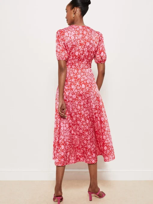 Shop Hobbs Greywell Dress Red Rose Pink