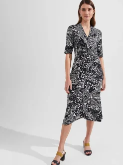 Fashion Hobbs Hatty Jersey Dress Navy Ivory