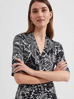 Fashion Hobbs Hatty Jersey Dress Navy Ivory