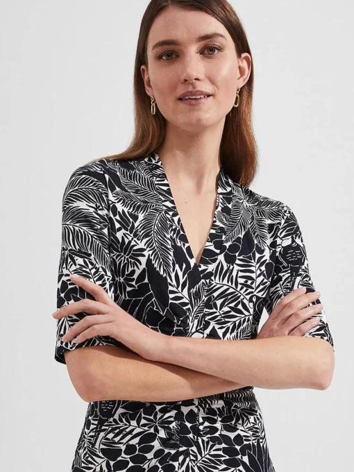 Fashion Hobbs Hatty Jersey Dress Navy Ivory
