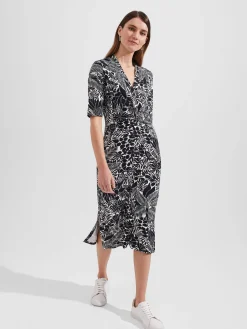 Fashion Hobbs Hatty Jersey Dress Navy Ivory