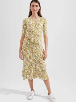 Fashion Hobbs Hatty Jersey Dress Mid Olive Ivory