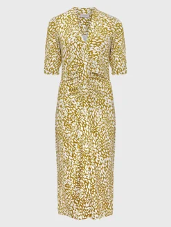 Fashion Hobbs Hatty Jersey Dress Mid Olive Ivory