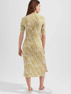 Fashion Hobbs Hatty Jersey Dress Mid Olive Ivory