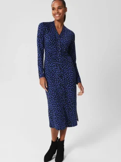 Cheap Hobbs Hatty Jersey Dress Black Blue