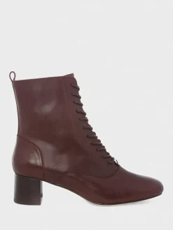 Sale Hobbs Issy Lace Up Boot Dark Plum