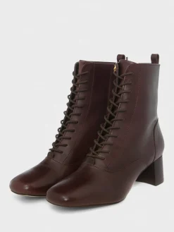 Sale Hobbs Issy Lace Up Boot Dark Plum