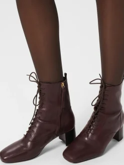 Sale Hobbs Issy Lace Up Boot Dark Plum
