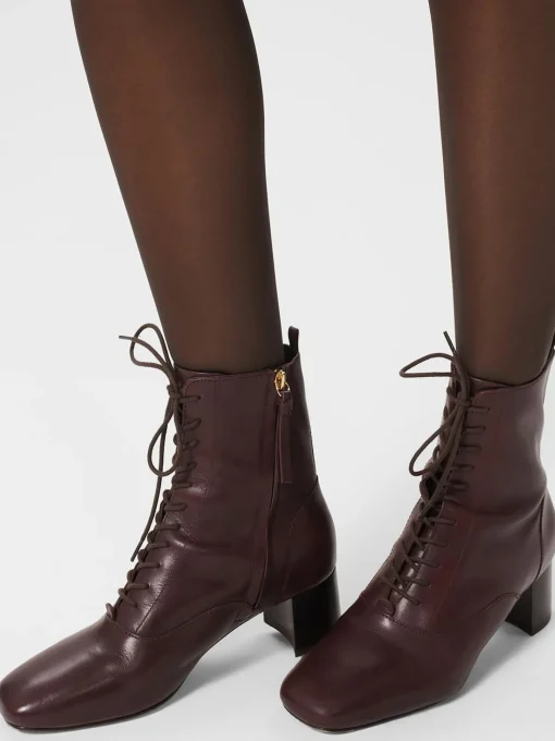 Sale Hobbs Issy Lace Up Boot Dark Plum
