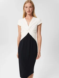 Flash Sale Hobbs Jaci Dress Ivory Navy