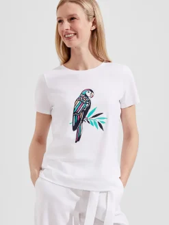 Fashion Hobbs Jamie Printed T-Shirt White Blue