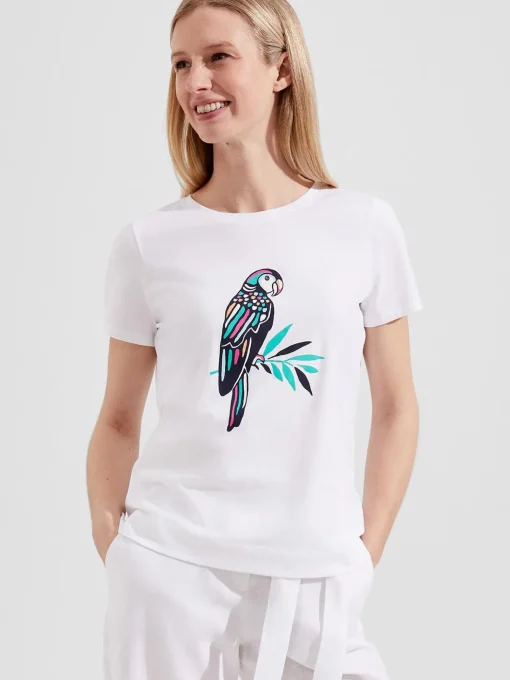 Fashion Hobbs Jamie Printed T-Shirt White Blue