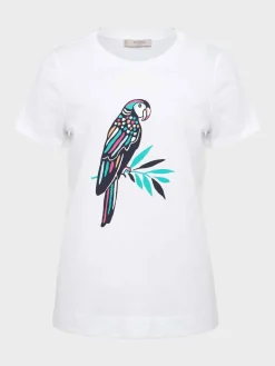 Fashion Hobbs Jamie Printed T-Shirt White Blue