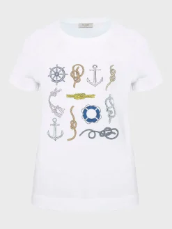 Hot Hobbs Jamie Printed T-Shirt White Multi