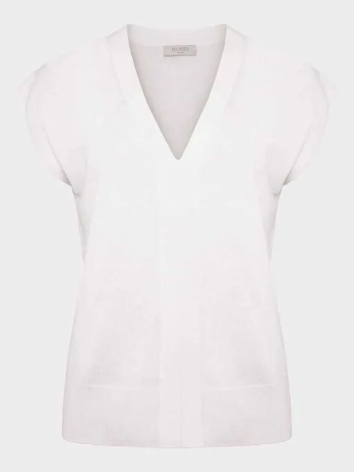 Sale Hobbs Jayde Knitted Top Ivory
