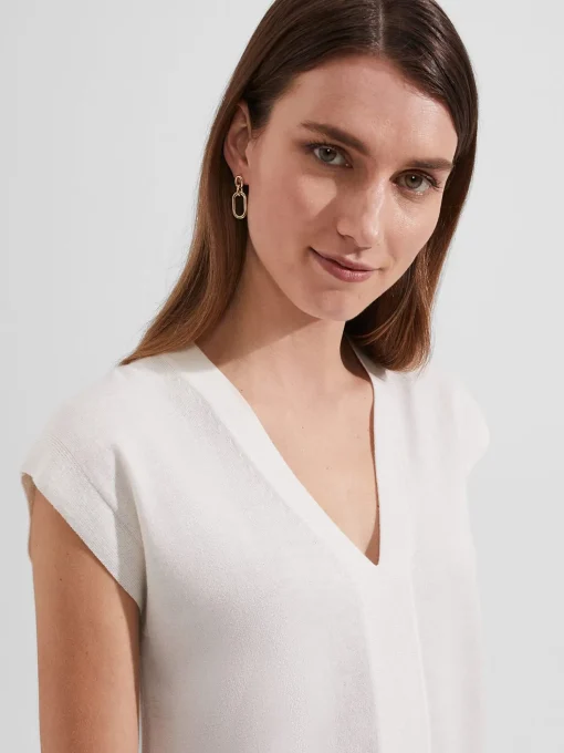 Sale Hobbs Jayde Knitted Top Ivory