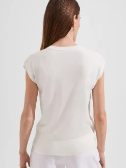 Sale Hobbs Jayde Knitted Top Ivory