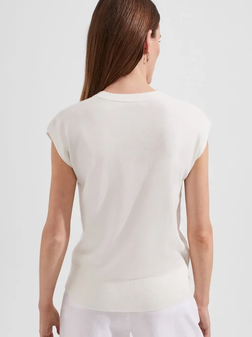 Sale Hobbs Jayde Knitted Top Ivory