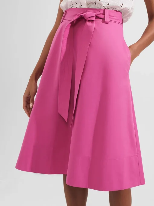 New Hobbs Jeanette Skirt Deep Fuchsia
