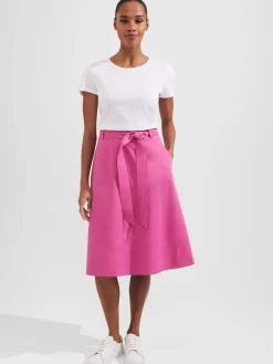 New Hobbs Jeanette Skirt Deep Fuchsia