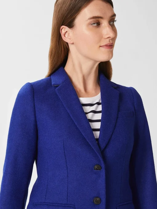 Sale Hobbs Jessica Wool Jacket Cobalt