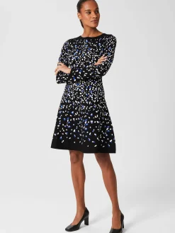 Hot Hobbs Jodie Knitted Dress Black Multi