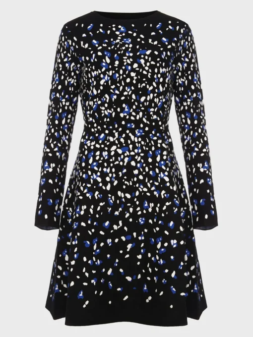 Hot Hobbs Jodie Knitted Dress Black Multi
