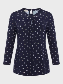 Best Sale Hobbs Julia Printed Top Navy Multi