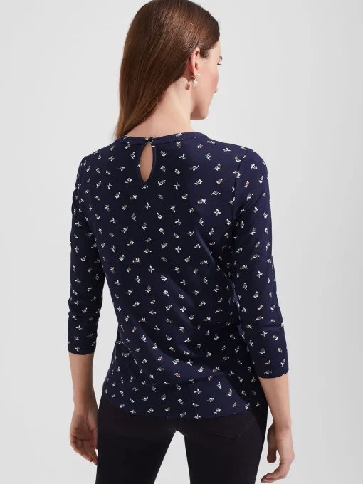Best Sale Hobbs Julia Printed Top Navy Multi