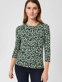Store Hobbs Julia Printed Top Green Multi