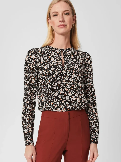 Online Hobbs Kamala Blouse Black Multi