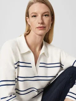 Shop Hobbs Karissa Cotton Jumper Ivory Blue