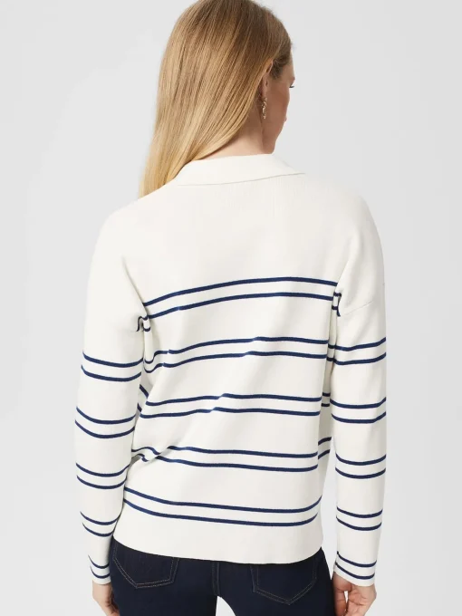 Shop Hobbs Karissa Cotton Jumper Ivory Blue